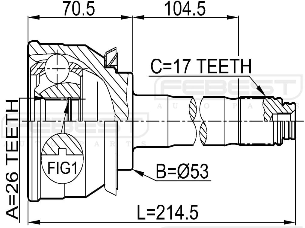 8971390950 - 1 Year Warranty - FEBEST # 0610-004 Pack of 2