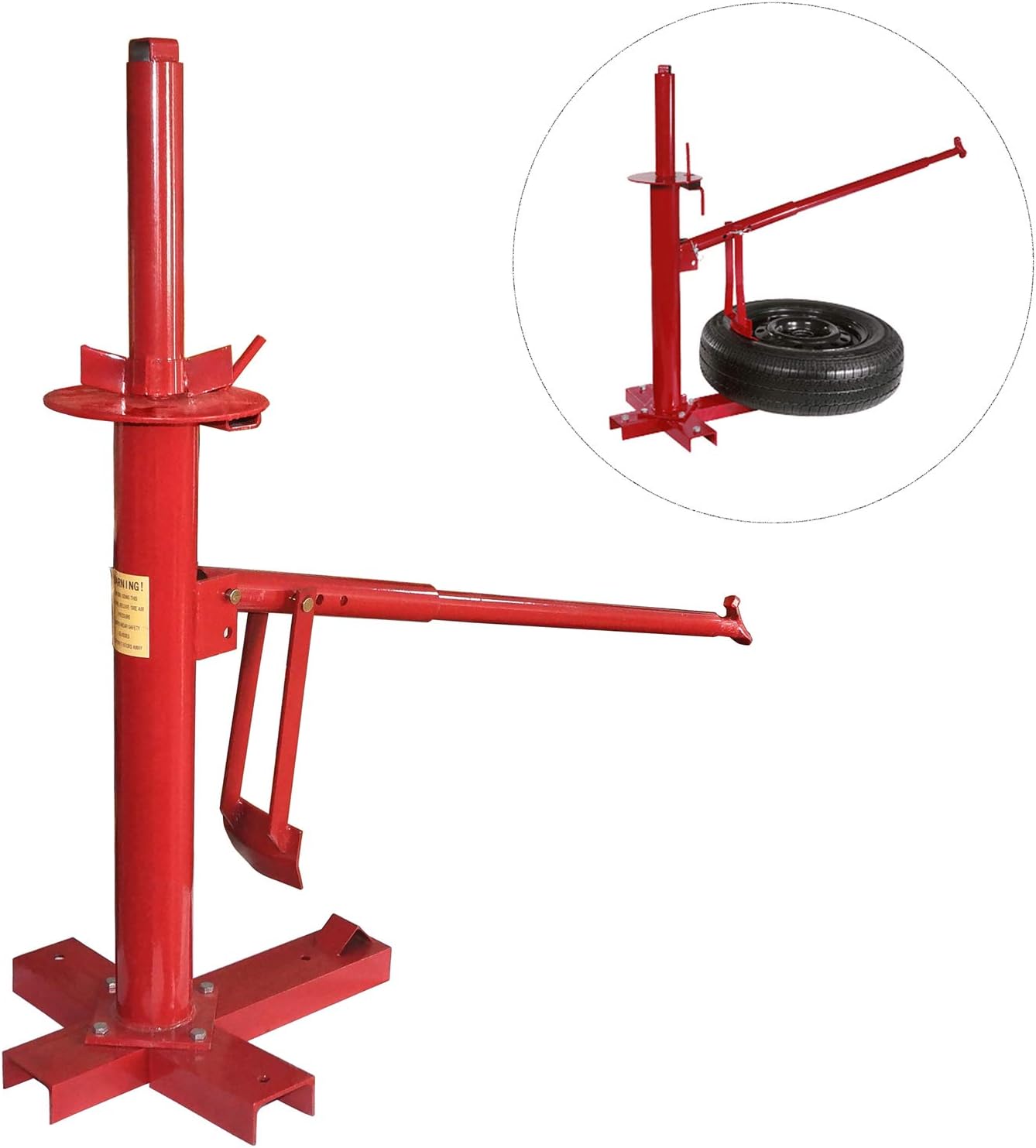 HTTMT- Manual Portable Hand Tire Changer Bead Breaker Tool Mounting Home Shop Auto NEW [P/N: US-ET-TOOL004-RED2]