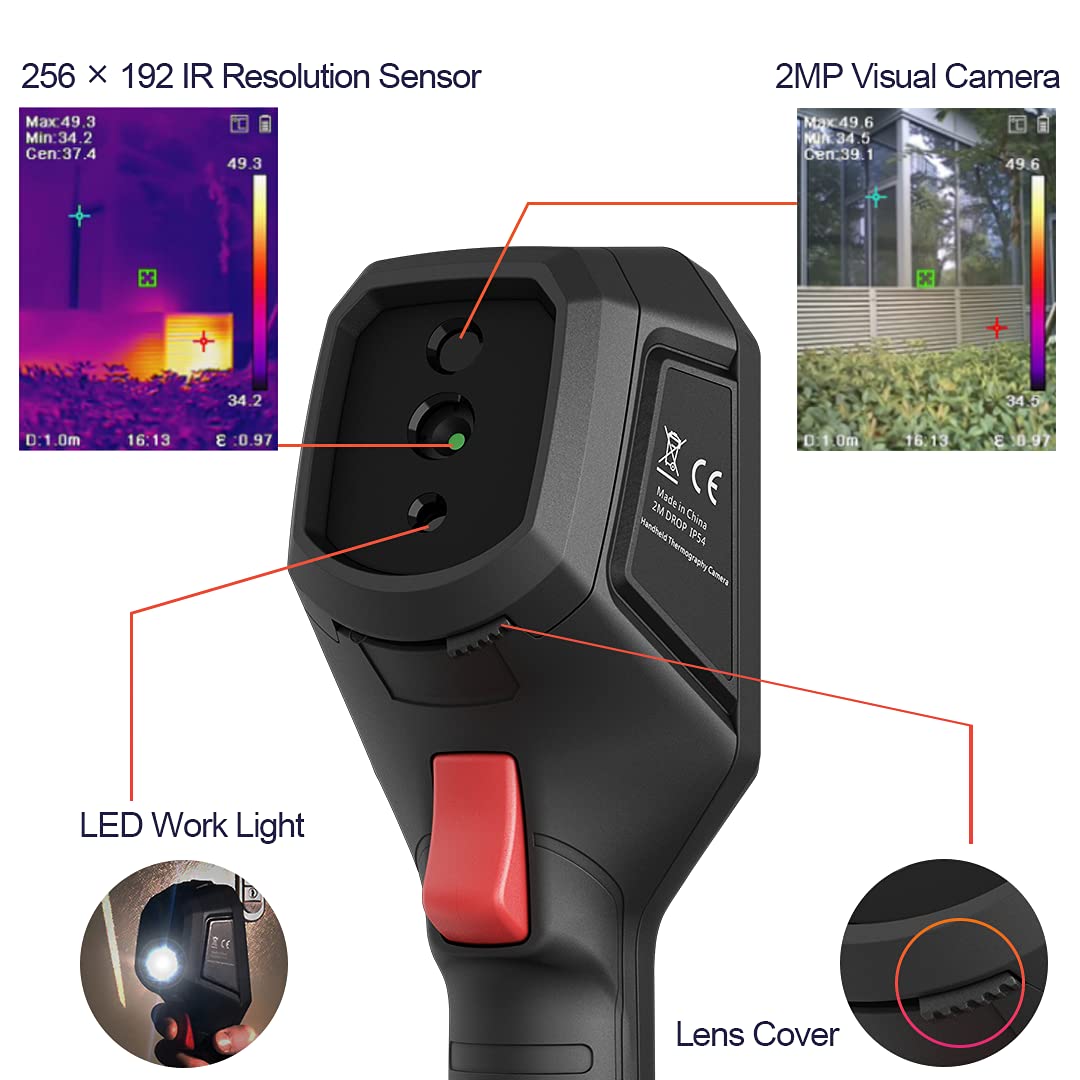HIKMICRO B10 256 x 192 IR Resolution Thermal Imaging Camera with 2MP Visual Camera, Full Screen Measurement, 25 Hz Refresh Rate Thermal Camera with 3.2