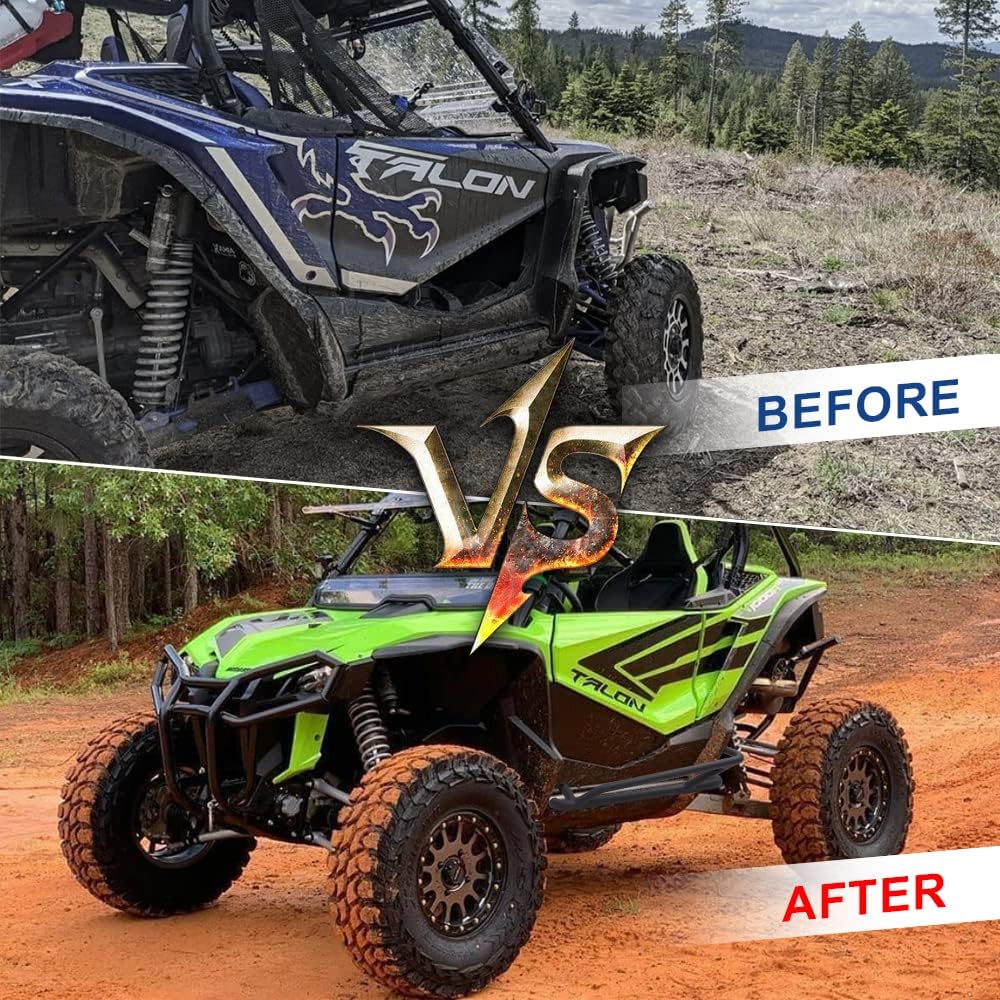 ELITEWILL Nerf Bars Rock Sliders with Wrinkle Black Powder Coating Fit for 2019+ Honda Talon 1000R / 1000X