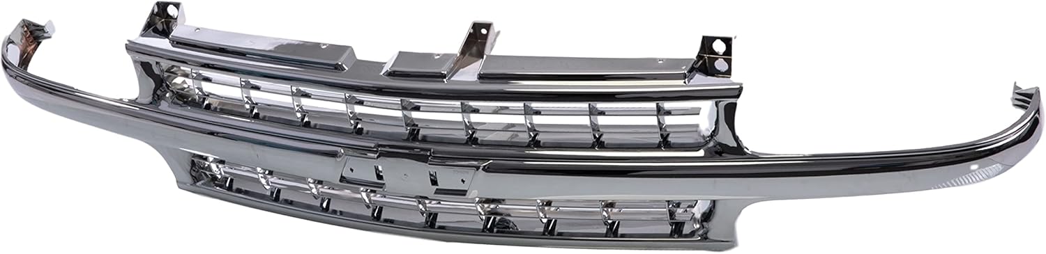 CarPartsDepot Front Chrome Grille Assembly Grill Insert Compatible For 2000-2006 CHEVY 1500 2500 Suburban Tahoe Pickup SUV PERFORMANCE GM1200478