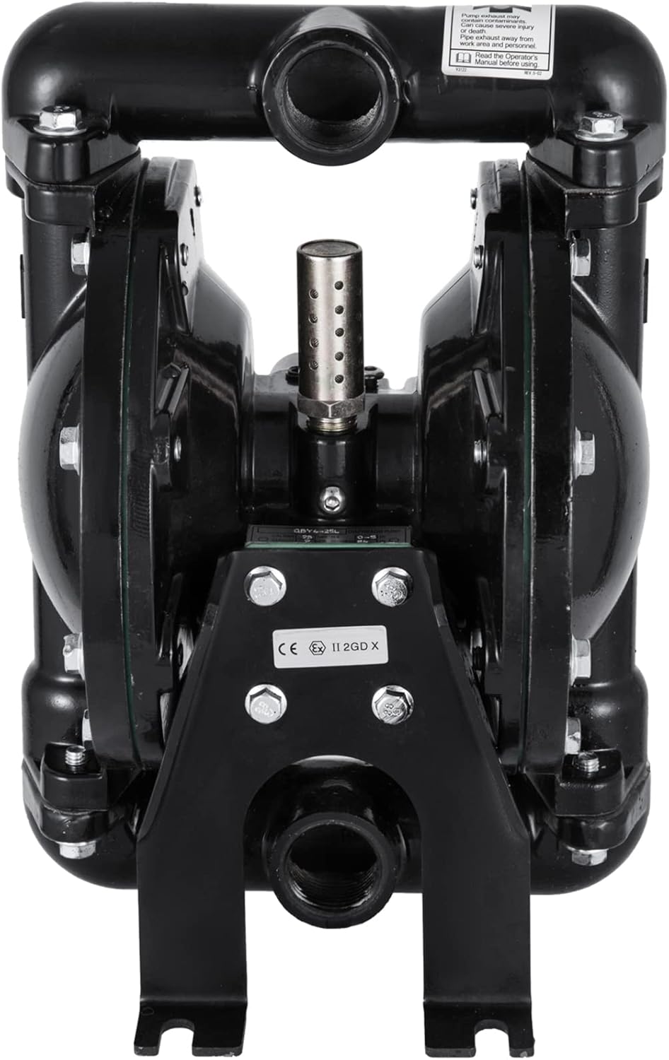 Happybuy Air-Operated Double Diaphragm Pump 1 inch Inlet Outlet Aluminum 35 GPM Max 120PSI, Nitrile Diaphragm, QBY4-25L-1inch-35