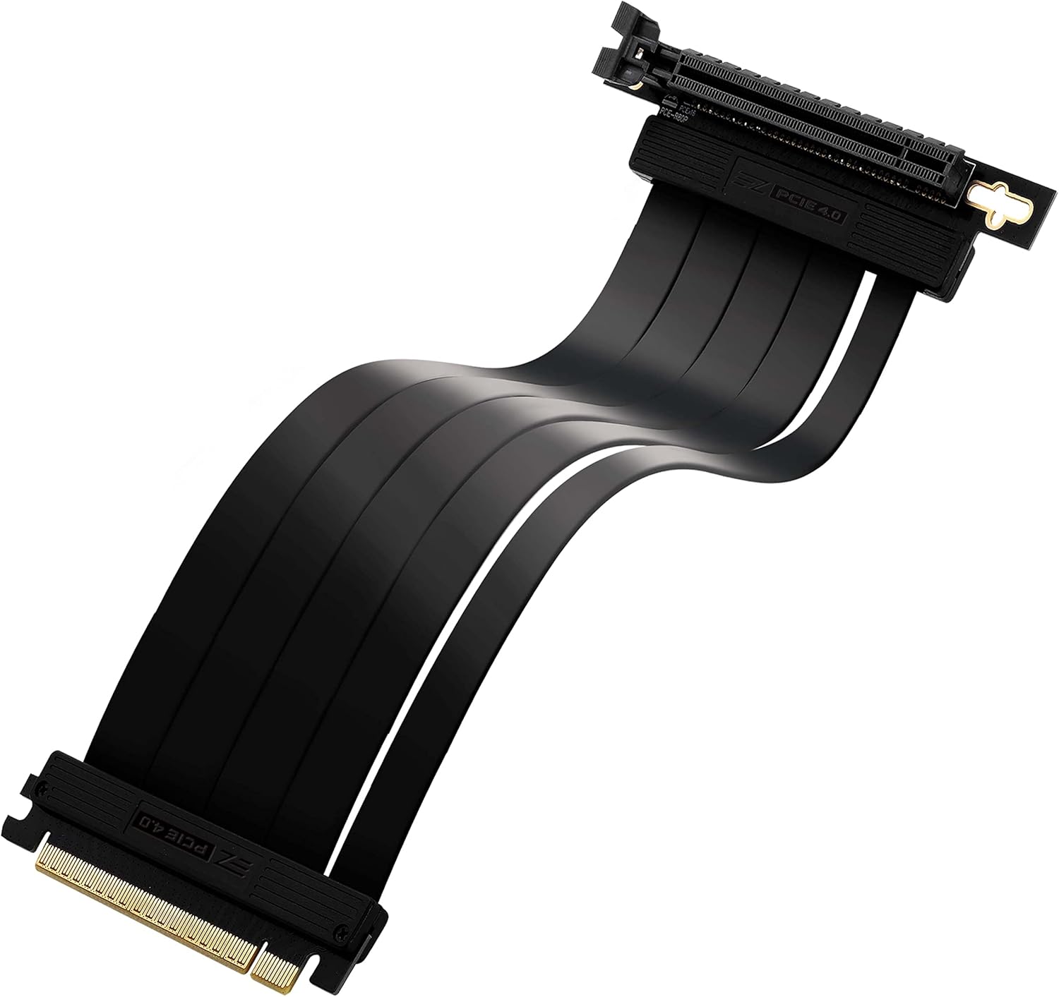 EZDIY-FAB PCIE Gen 4 16x Extreme Flexible, High Speed Riser Cable PCI Express 4.0 Port GPU Extension Card-Right Angle Connector [7.87in/20cm] Pack of 2