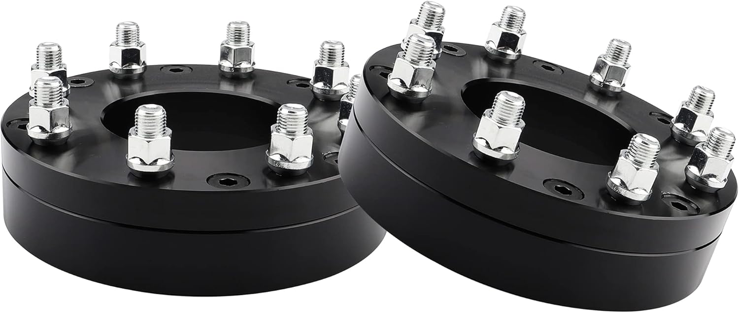 6x5.5 to 8x6.5 Wheel adapters, 2 inch 6x139.7mm to 8x165.1mm Wheel adapters 108mm Hub bore with 14x1.5 Thread Pitch for Ram 1500 Silverado 1500 Sierra 1500 Yukon Tahoe Avalanche Express Suburban.
