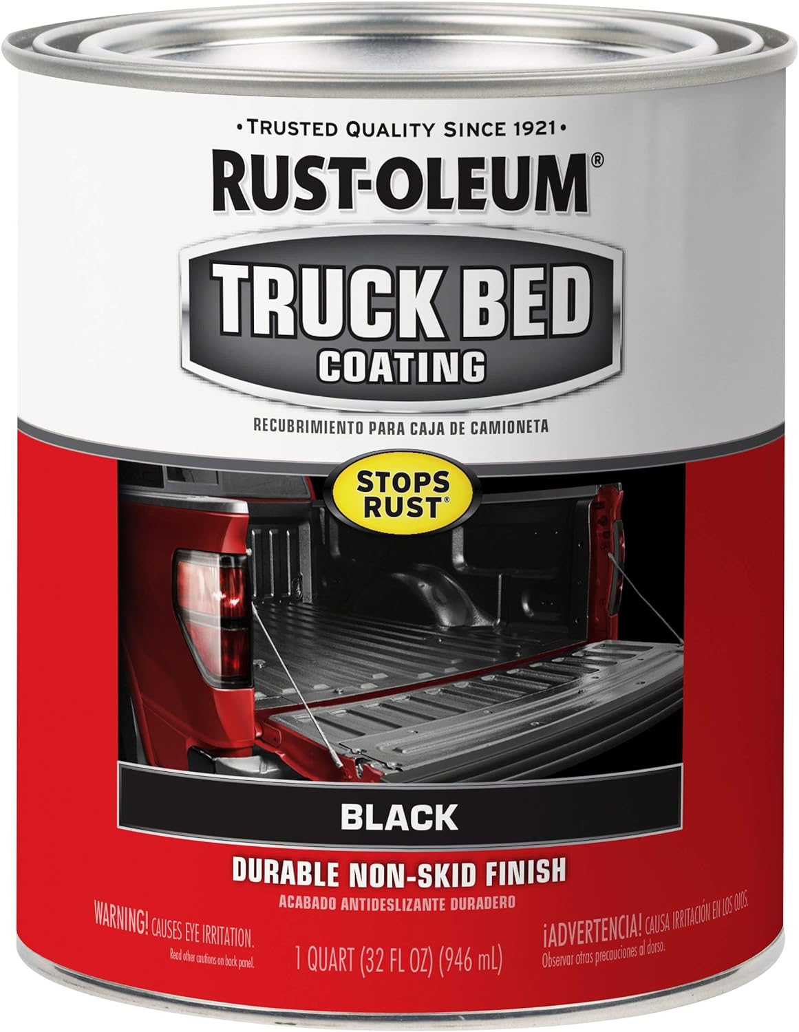 Rust-Oleum 342668 Automotive Truck Bed Coating, Quart, Black, 128 Fl Oz