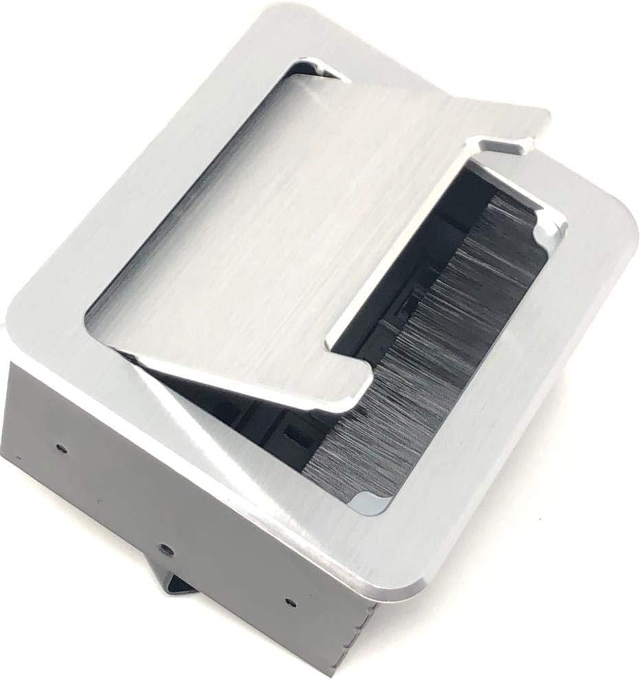 Yolkvisual Conference Table Connectivity AV Box 2 AC + 1 HDMI + 1 USB + 2 RJ45 Silver