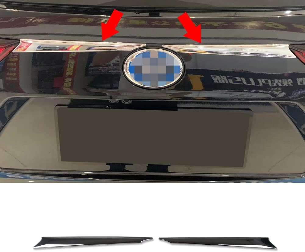 Beautost Fit for Toyota Highlander 2020 2021 2022 Rear Trunk Lid Molding Trim Chrome ABS Pack of 2