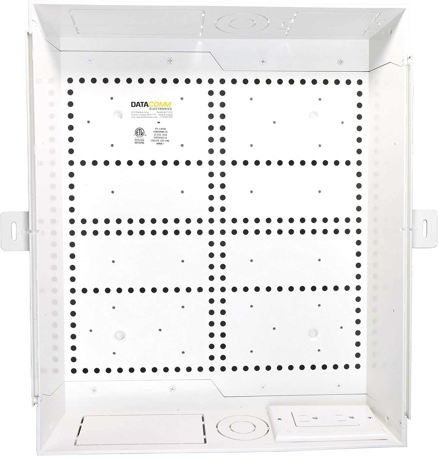 DATA COMM Electronics 45-8011-1P Connected Media Box with Duplex Power Receptacle