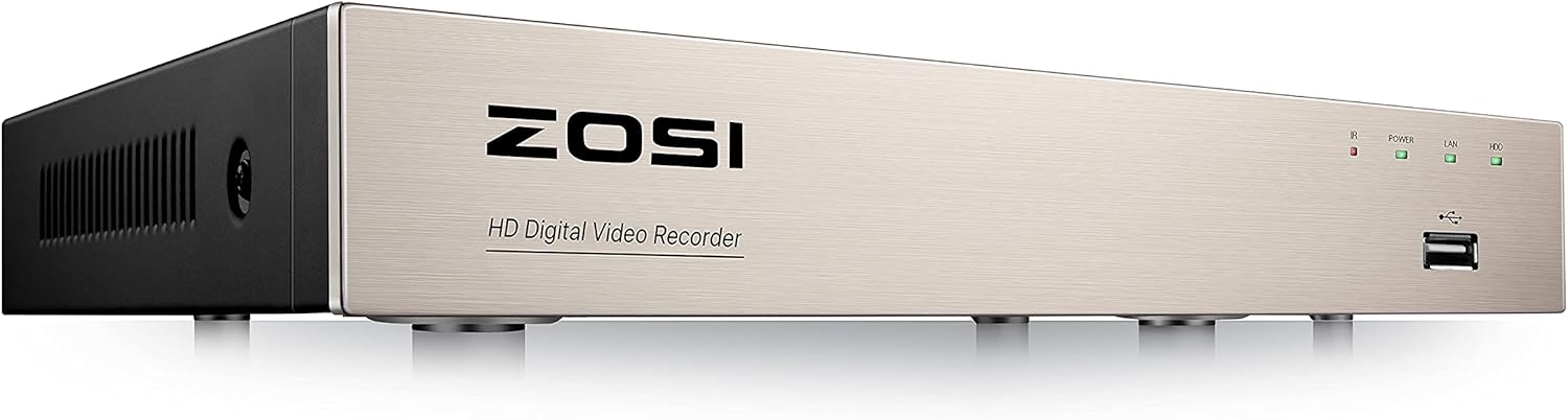 ZOSI H.265+ 5MP Lite 8 Channel CCTV DVR Recorder,8CH 1080p Hybrid 4-in-1 Analog/AHD/TVI/CVI Surveillance DVR for 720P/1080P Security Camera System,Remote Access,Motion Detection,Alert Push(No HDD) Pack of 2