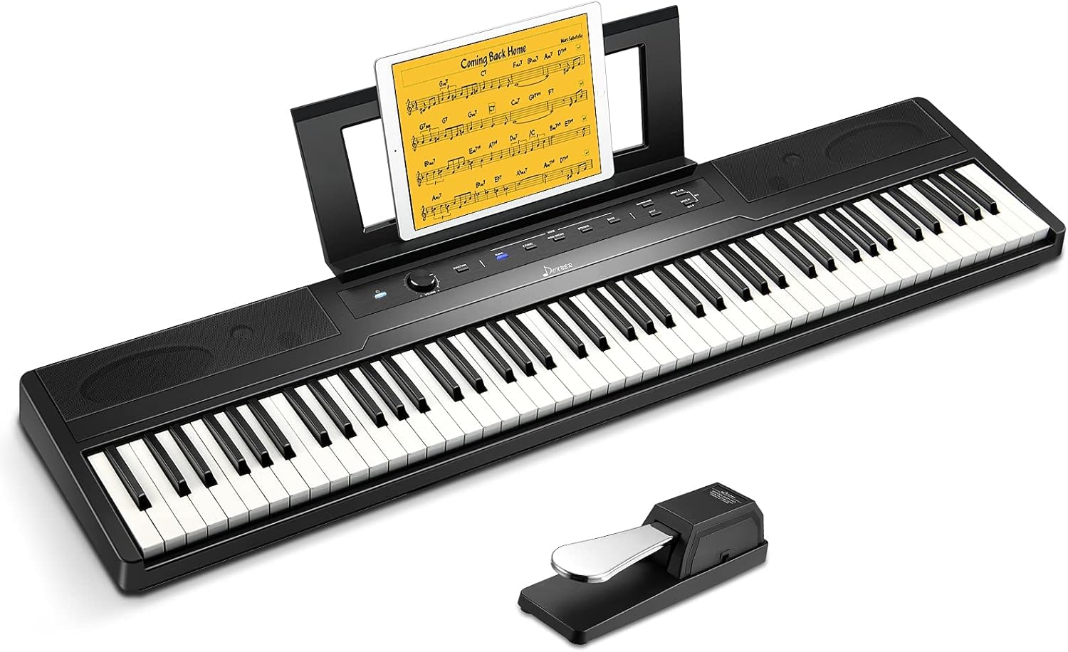 Donner DEP-20 Beginner Digital Piano 88 Key Full Size Weighted Keyboard, Portable Electric Piano with Sustain Pedal, Power Supply