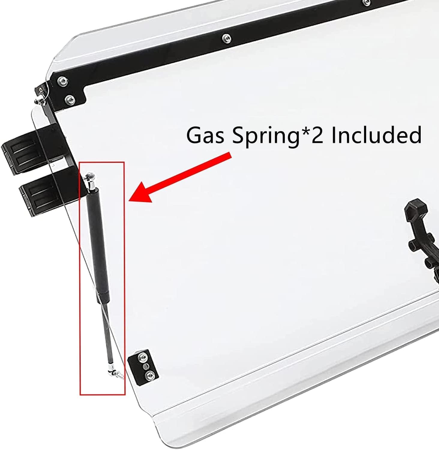 HECASA 3-in-1 Scratch Resistant Folding Windshield Compatible with 2014+ Honda Pioneer 700 / 700 4 Scratch Resistant Flip Windscreen Open Vented Closed Windshield Clear