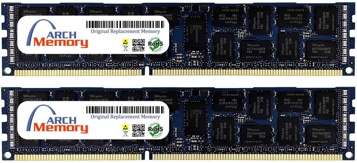 Arch Memory Replacement for HP 16 GB (2 x 8 GB) AM231A 240-Pin DDR3 ECC RDIMM RAM for Integrity RX2800 i2 Server Pack of 2