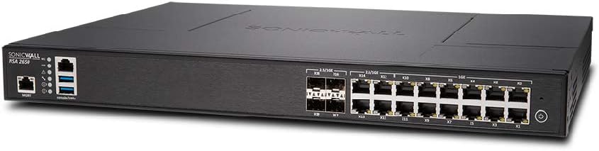 Sonicwall NSA 2650 Security Appliance and Firewall Bundle with SonicWall NSA 2650 1YR Gtwy AntiMal Intrusion Prevent and App Ctrl (01-SSC-1936+01-SSC-1976)