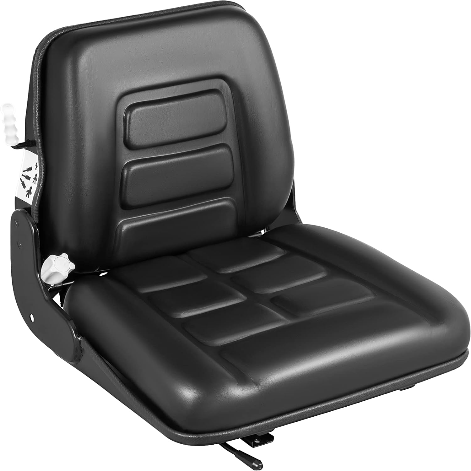 VEVOR Black PVC Tractor Seat,Universal Forklift Seat,6