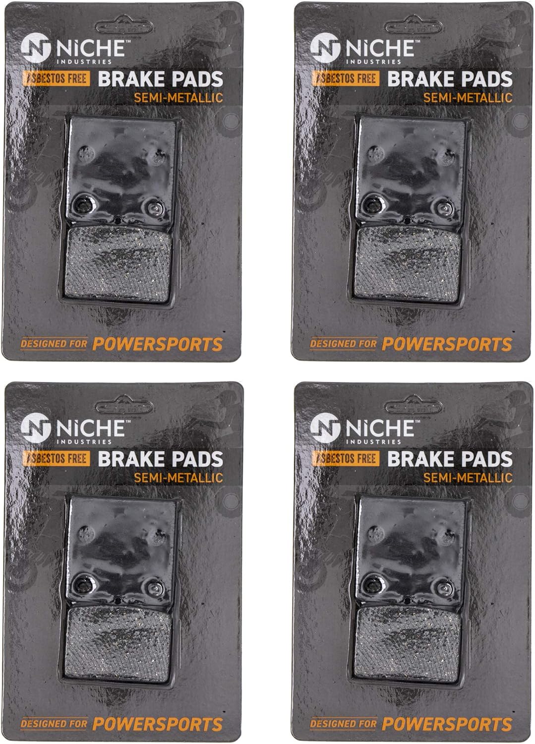 NICHE Brake Pad Set for BMW R100RS R1100RS R65 R80 K1200GT K100 K75 34217657025 Front Rear Semi-Metallic 4 Pack Pack of 2