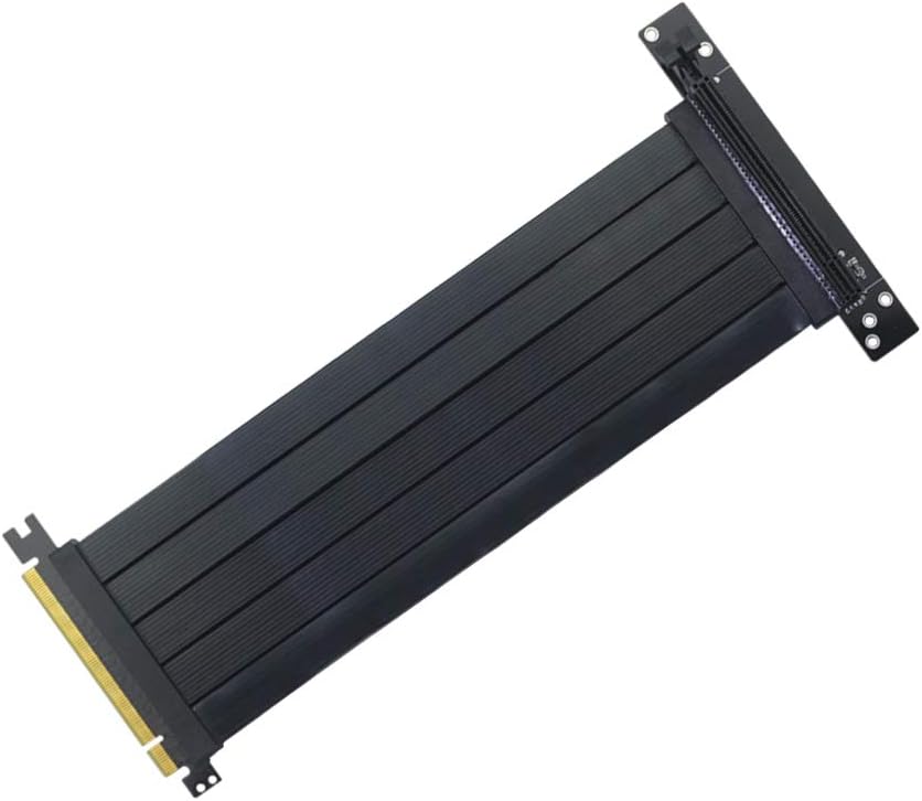 Lesozoh New 16x Riser Cable 64GB/s GPU Riser Extender - PCIE 3.0 Flexible Cable Card Extension Port Adapter High Speed Riser Card (500mm) Pack of 2