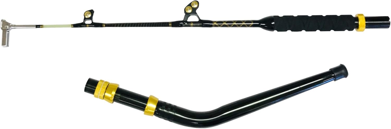 EatMyTackle 160-200 lb. Bent Butt Dredge Rod, Swing Tip | Blue Marlin Tournament Edition