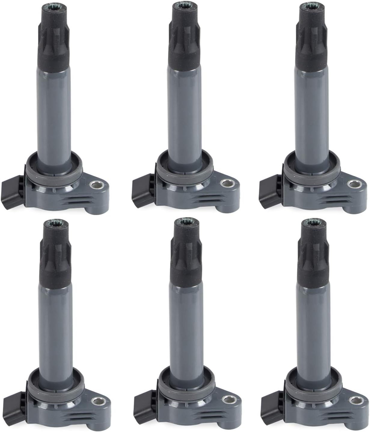 Pack of 6 Pcs Ignition Coils Replacement Compatible with Toyota Camry Sienna Highlander Solara Lexus ES330 RX330 RX400H 3.3L V6 Replace Part Number UF430 9091902246 610-58657 C1452 (Black) Pack of 2