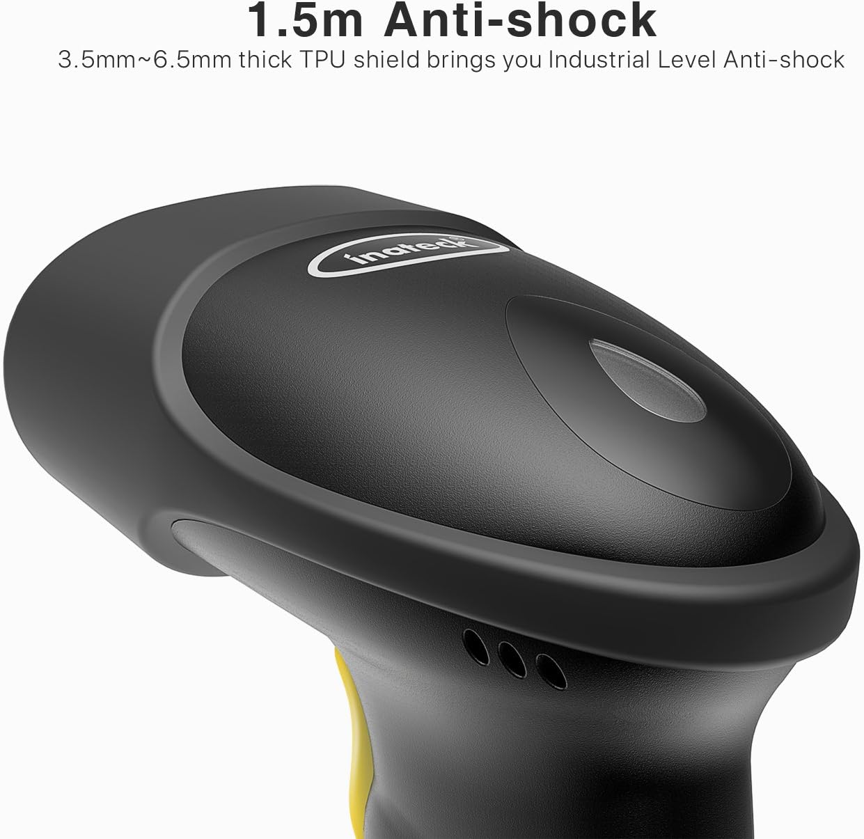 Barcode Scanner, Inateck QR Code Scanner, 2D, Wireless, Bluetooth, Read Screen, BCST-50 Black