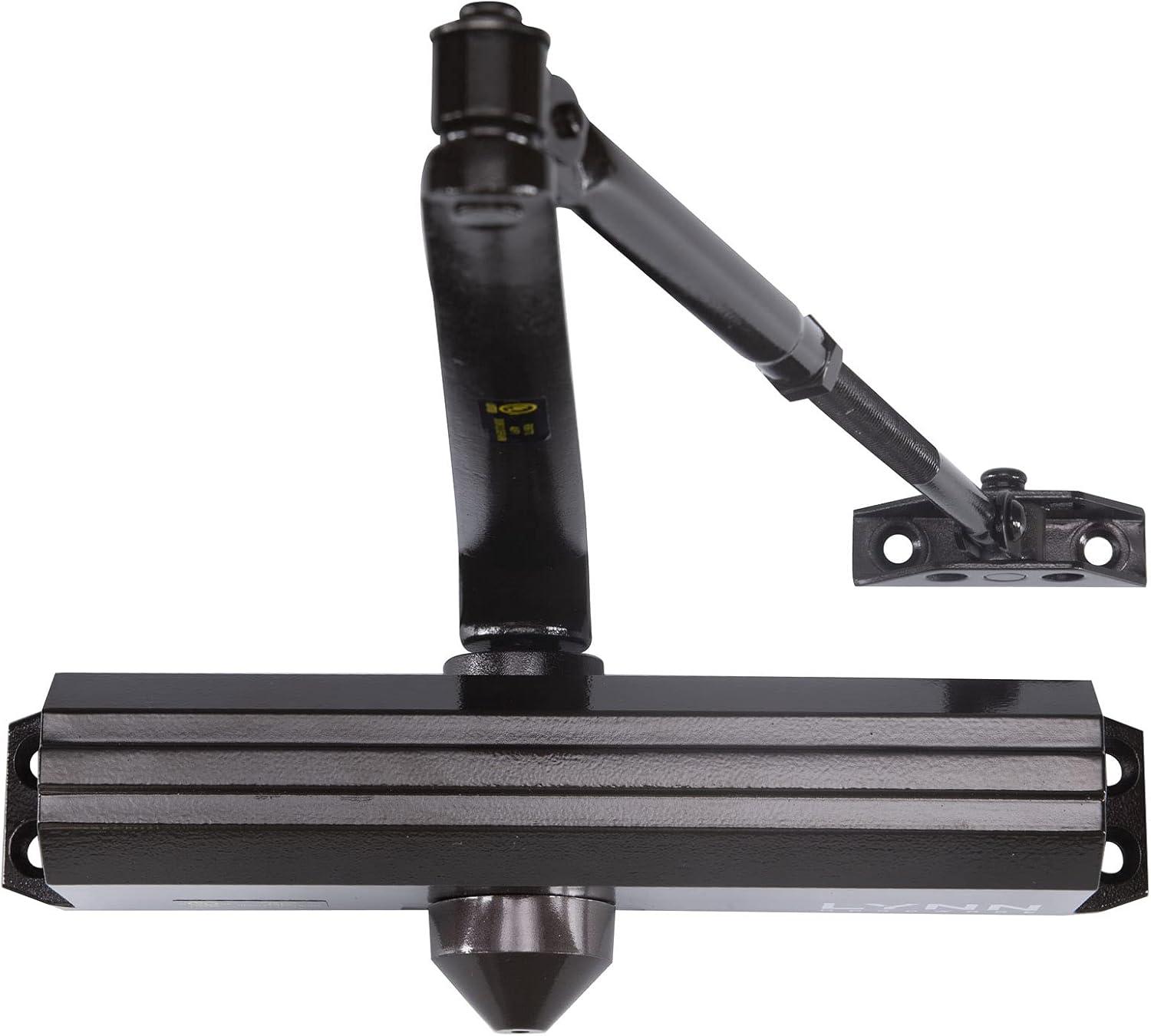 Medium/Heavy Duty Designer Commercial Door Closer - LYNN Hardware DC7016 (US26D Aluminum) Surface Mounted, Grade 1- ADA & UL 3 Hour Fire Rated, Adjustable Size 1-6 for entrances & Aluminum storefronts