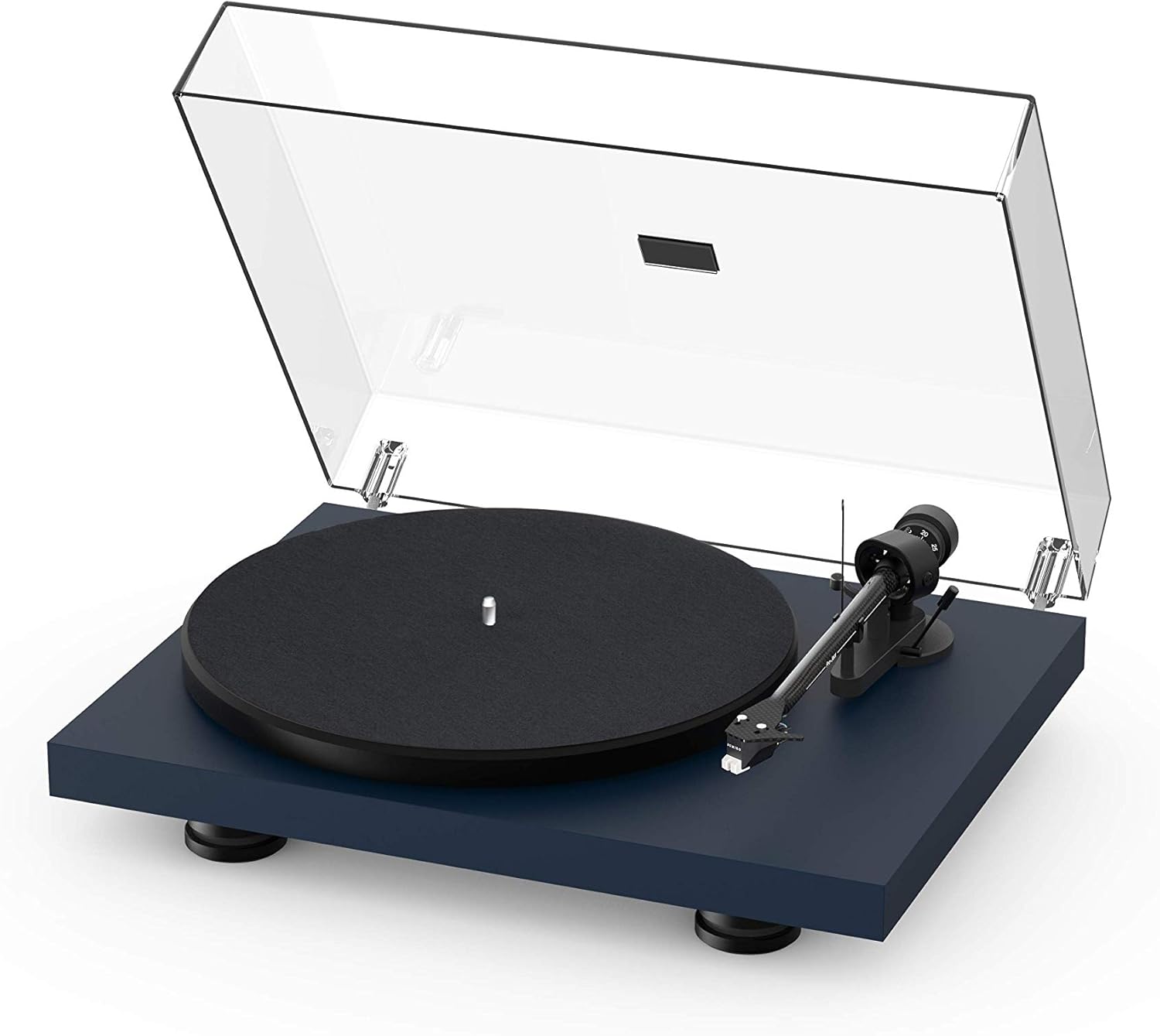 Pro-Ject Debut Carbon EVO, Audiophile Turntable with Carbon Fiber tonearm, Electronic Speed Selection and pre-Mounted Sumiko Rainier Phono Cartridge (High Gloss White)