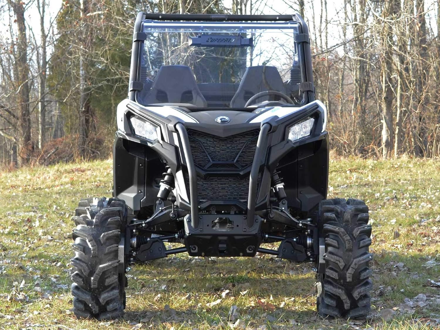 SuperATV Heavy Duty Scratch Resistant Full Windshield for 2019+ Can-Am Maverick Sport 1000 (See Fitment) | 1/4