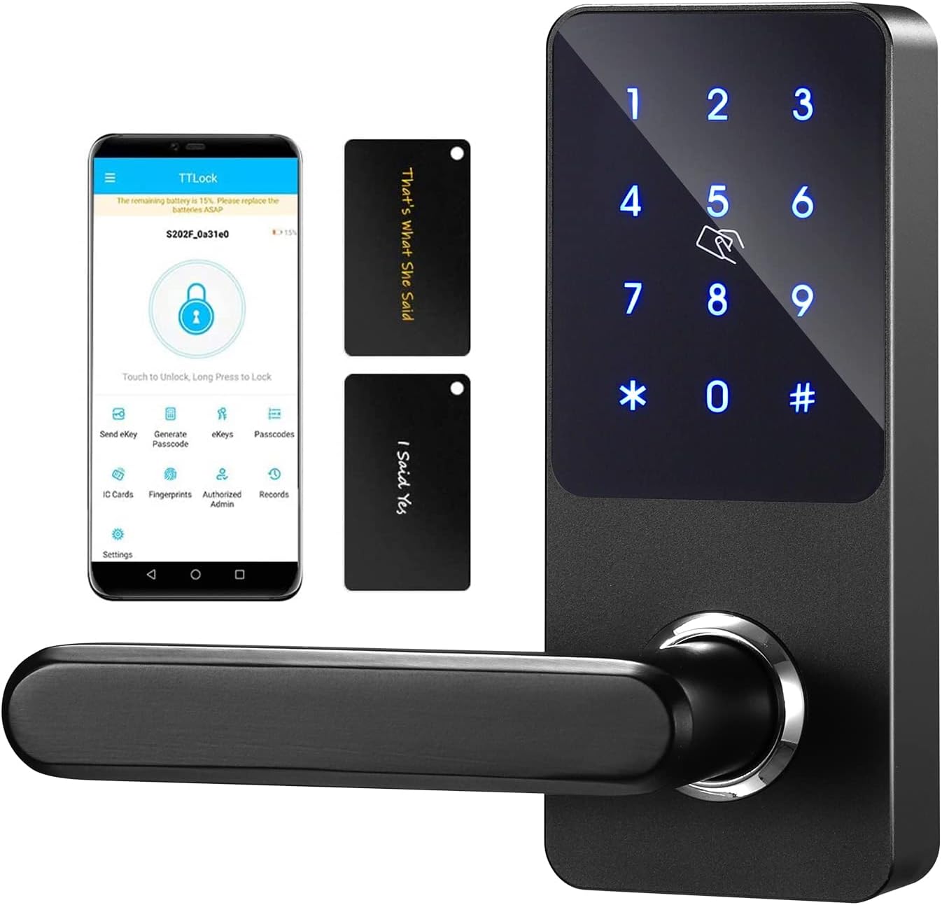 Right Handle Smart Lock, Keyless Entry Door Lock, Keypad Door Lock, Keyless Door Lock, Bluetooth Door Lock, Passcode Door Lock, Digital Door Lock, Electric Lock for Door