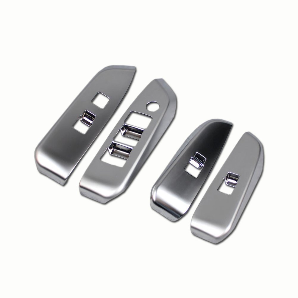 Beautost Fit for Toyota Highlander 2015 2016 2017 2018 2019 Interior Window Switch Console Panel Trim Matte Pack of 2