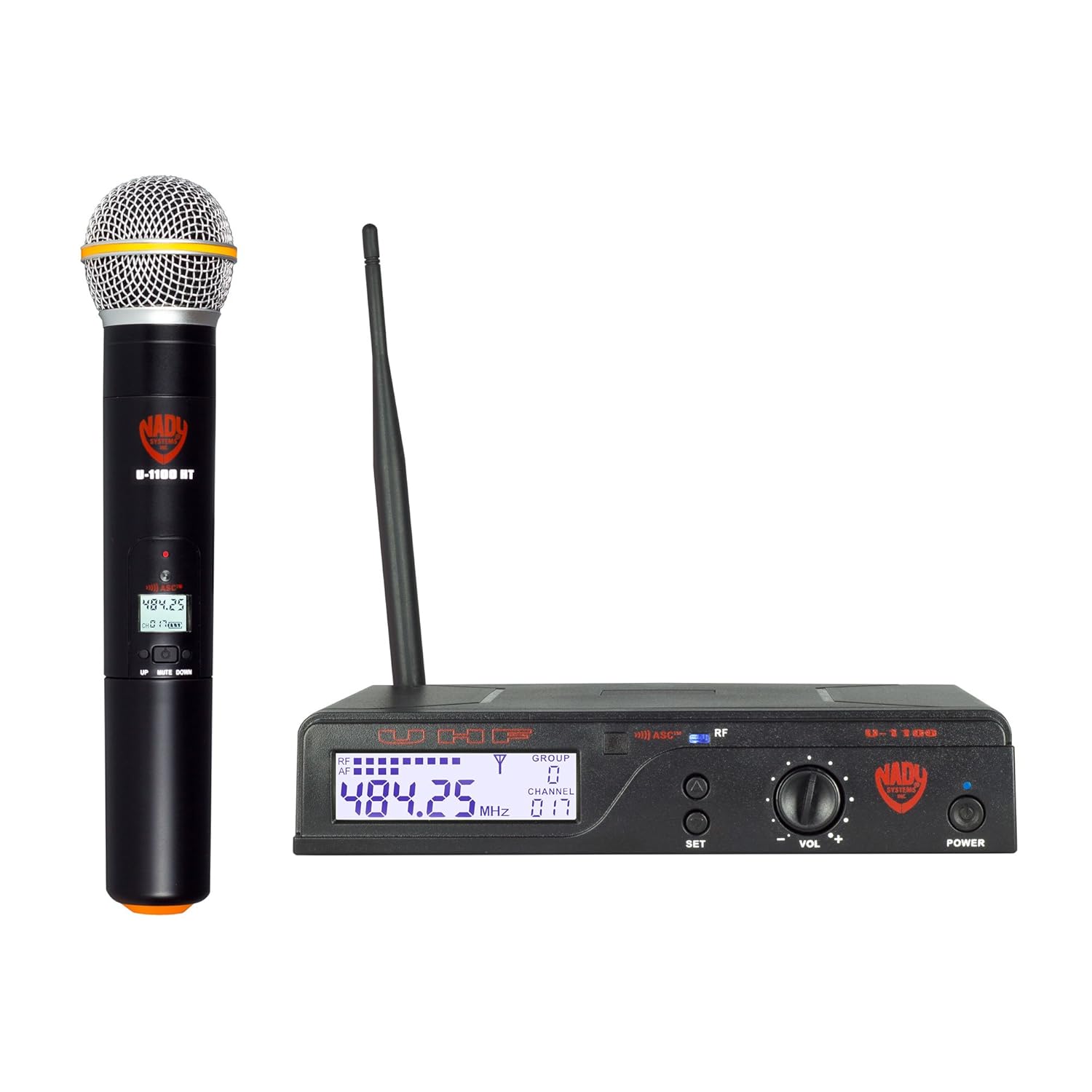 Nady U-2100 Dual Combo LT-GT 200-Channel UHF Wireless Lavalier Microphone and Instrument/Guitar System