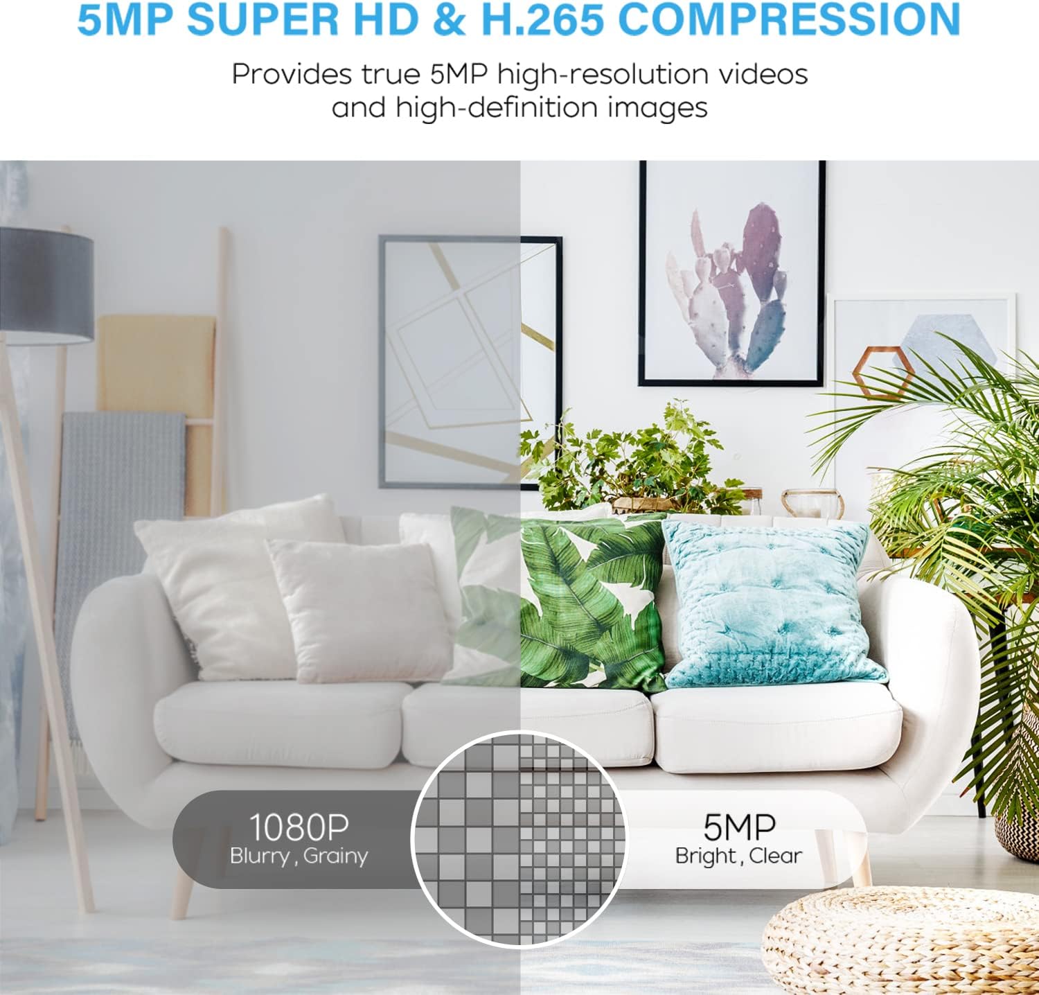 Assark 5MP WiFi Dome Indoor Security Camera Compatible with foscam Camera X3E, Smart HD Home Pan/Tilt IP Camera with 2 Way Audio Night Vision for Pet Baby Monitor, Compatible with Alexa & Google Home Pack of 2