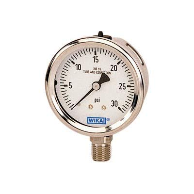 Wika 9833557 Bourdon Tube Pressure Gauge, 0 to 200 psi, 2.5