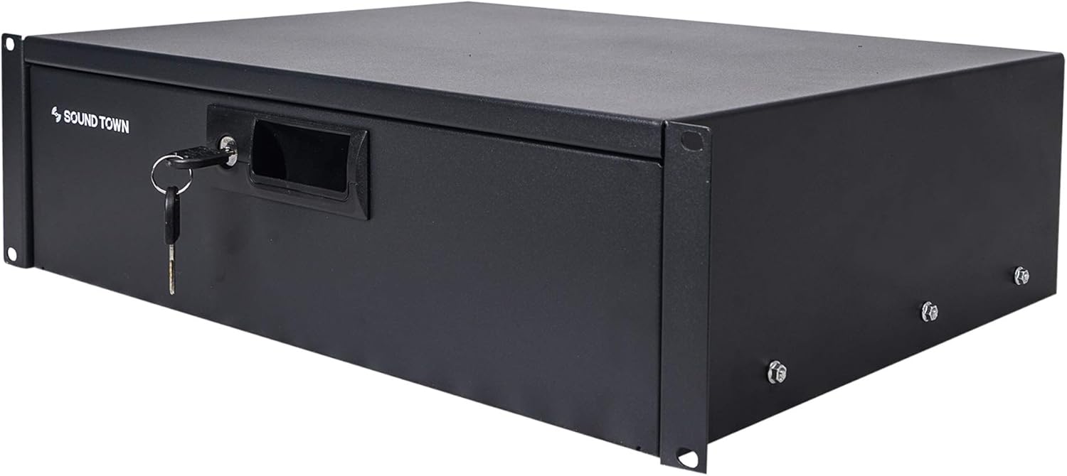 Sound Town 19-inch 3U Locking Rack Drawer, with Protection Foam (STRD-3D)