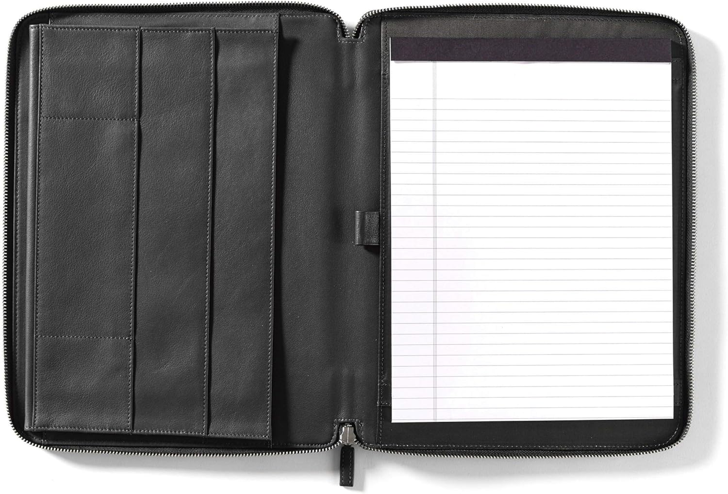 Leatherology Cognac Executive Zippered Portfolio with Interior Tablet Pocket