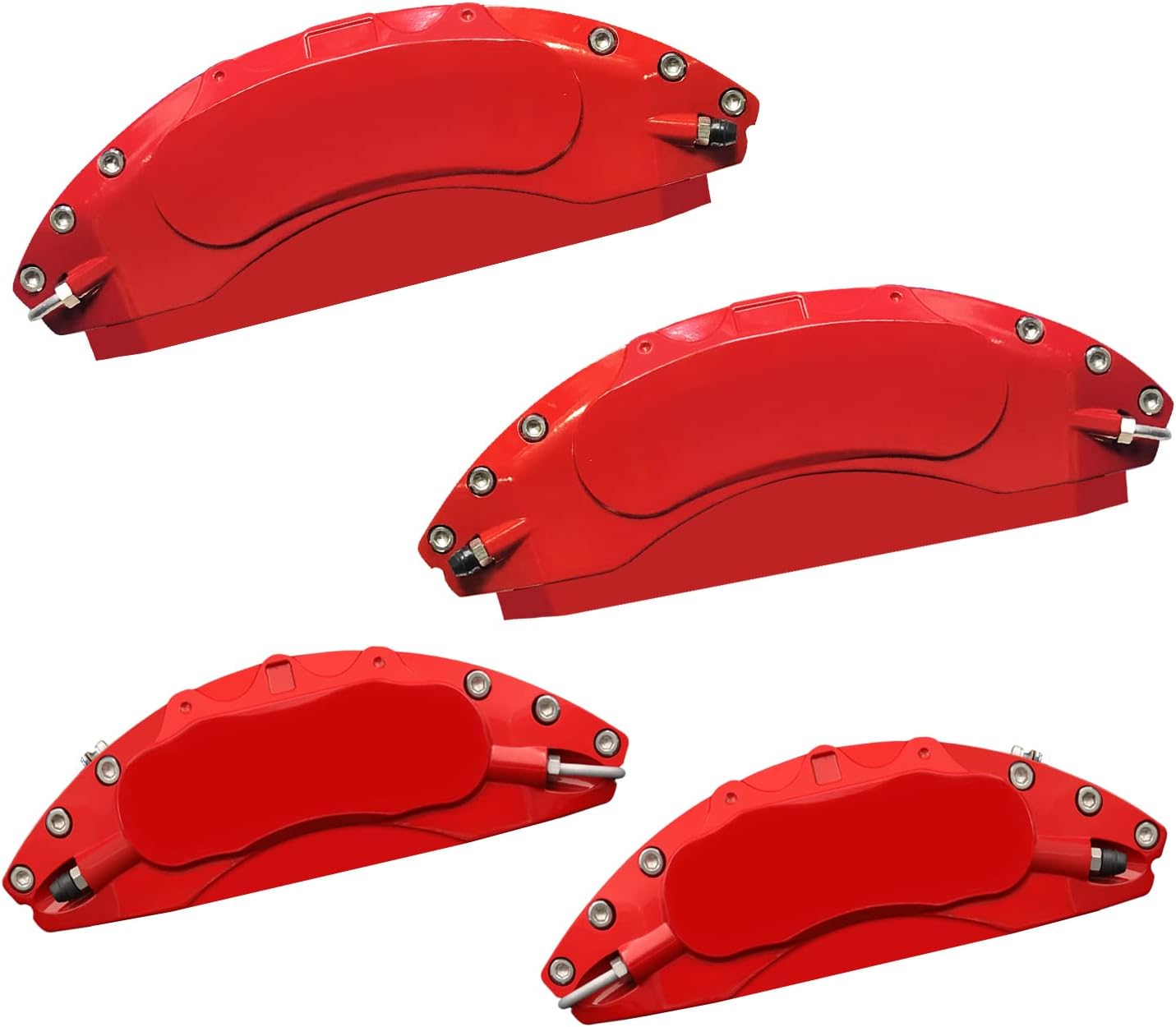 AOOA Brake Disc Red Character Caliper Cover Powder Coating Fits Dodge Ram 1500(set of 4)