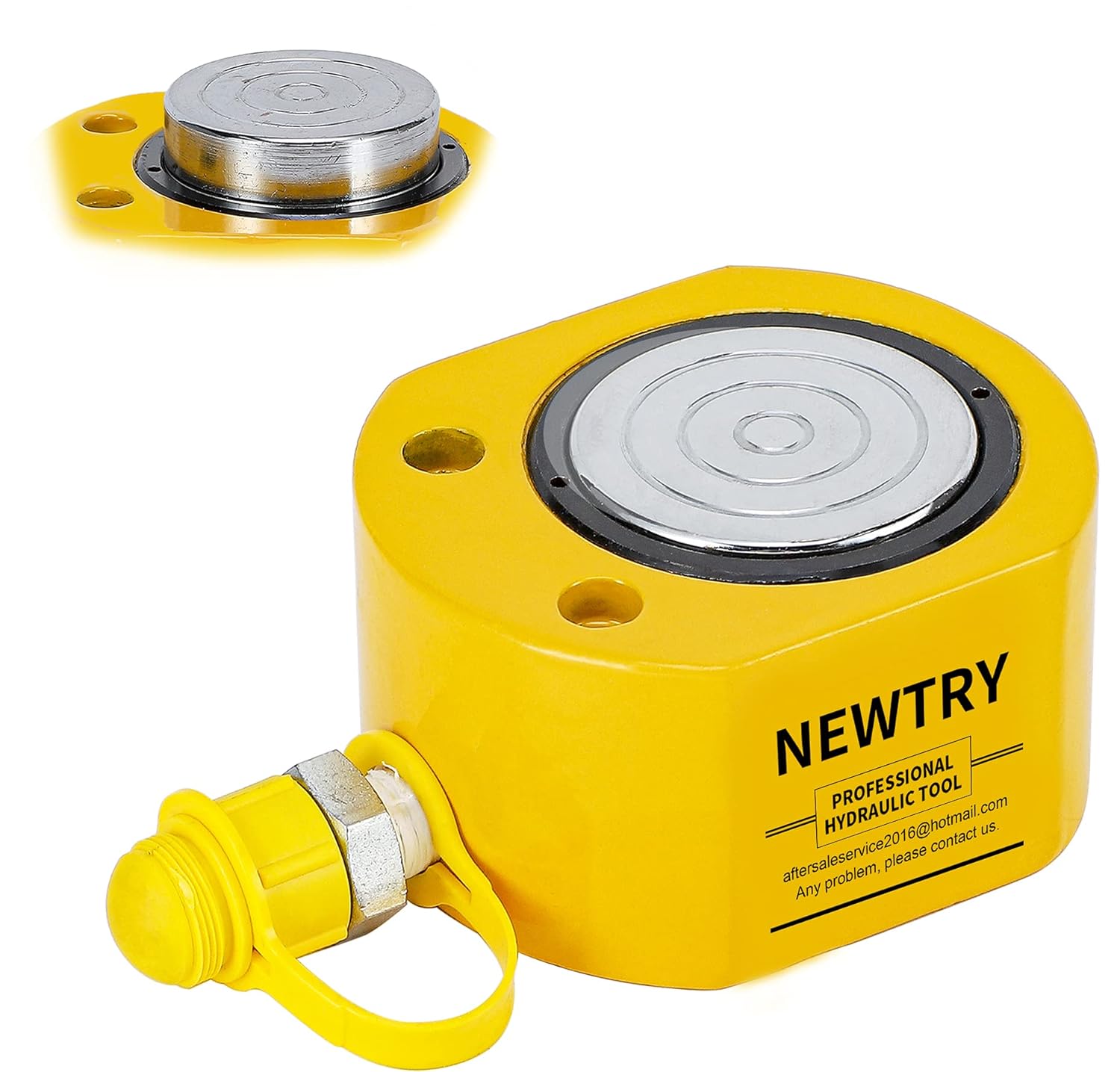 NEWTRY 10T Low Profile Hydraulic Jack Porta Power Kit + CP-180 Manual Hydraulic Hand Pump , Industrial Mini Hydraulic Cylinder, Stroke 0.4”