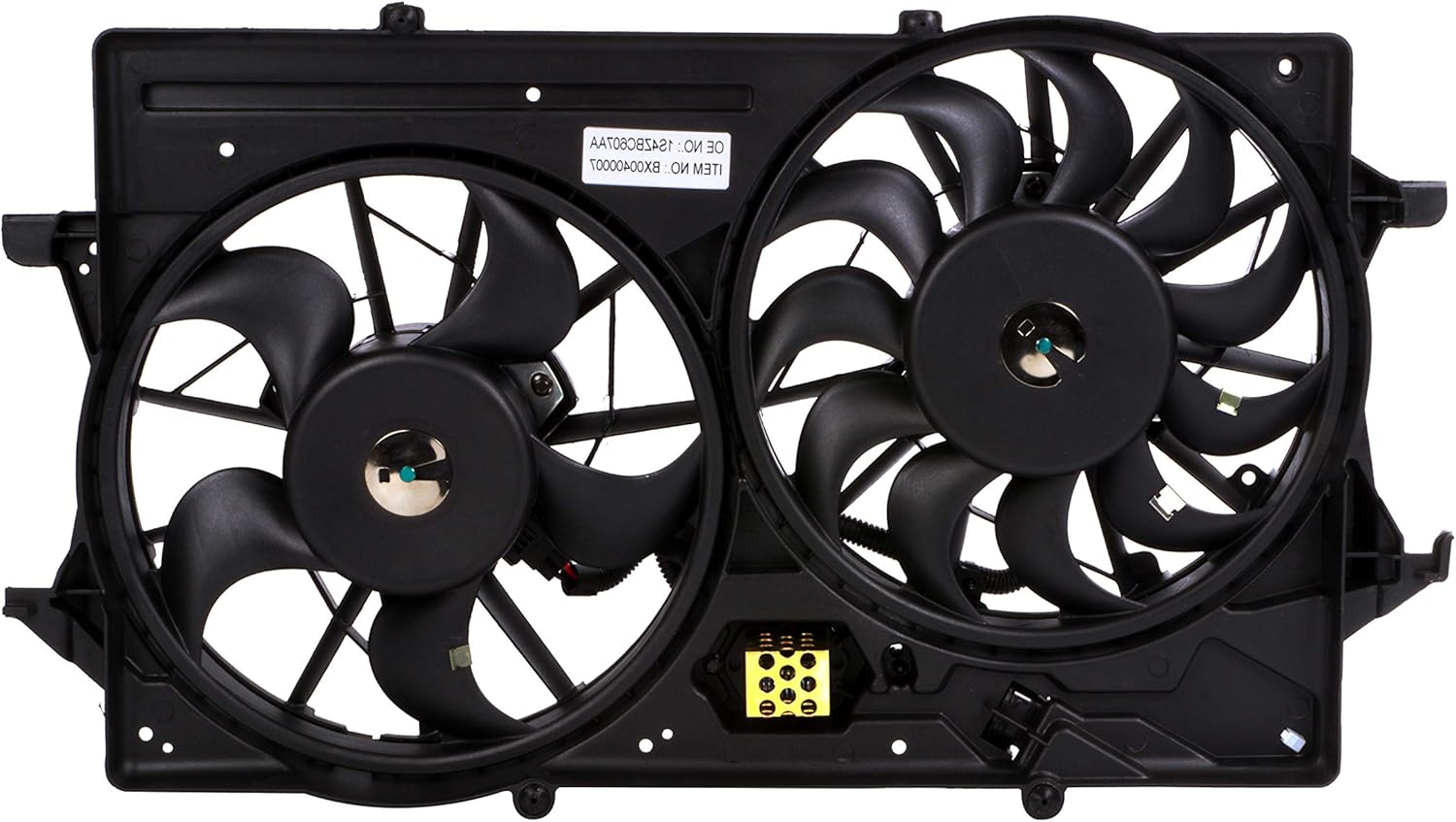 MYSMOT Engine Cooling Fan Assembly Compatible with 2000 2001 2002 2003 2004 Ford Focus 1S4Z8C607AA,1S4Z8C607AC,1S4Z8C607AD