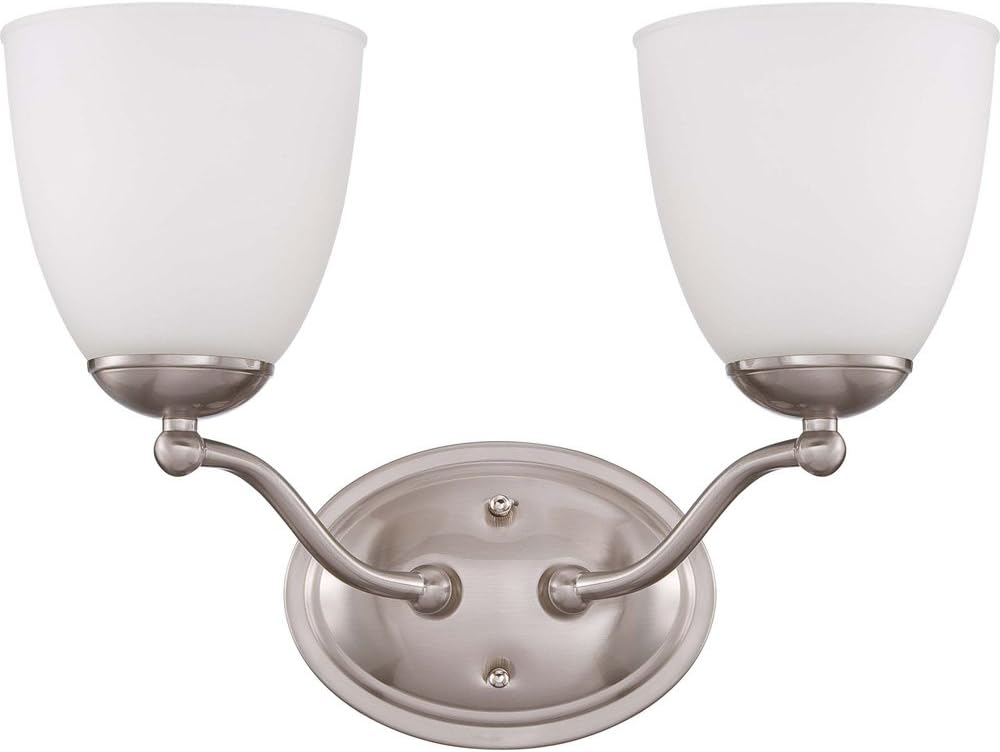 Nuvo Lighting 60/5044 Patton Three Light Semi-Flush Dome 60 Watt A19 Max. Frosted Glass Brushed Nickel Fixture