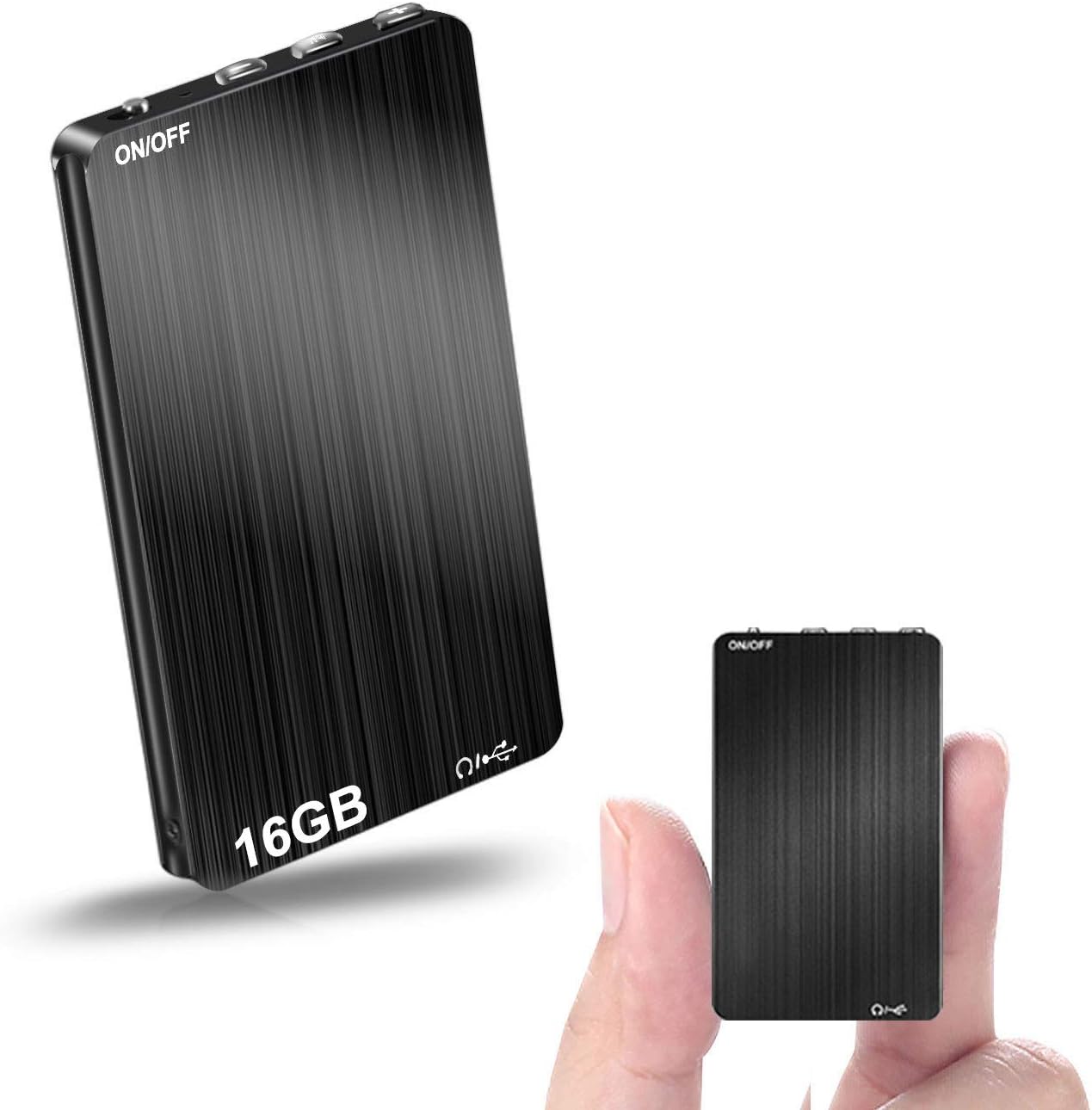 Henf 32GB Voice Recorder,Voice Activated Recorder,Rechargeable Digital Voice Recorder for Lectures,Meetings,HD Audio Recorder w/500 Hours Recording Battery Life,Recording Device w/Playback,MP3 Player Pack of 2