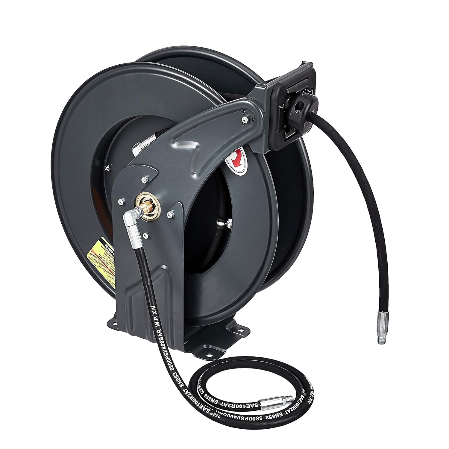 AmazonCommercial Grease Hose Reel Retractable Heavy Duty 1/4