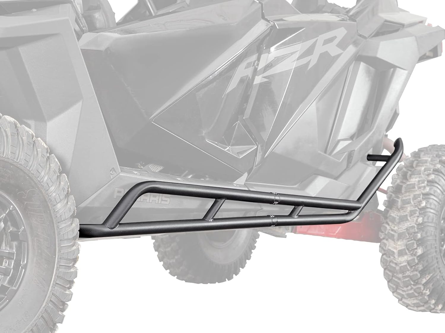SuperATV Nerf Bars / Tree Kickers / Rock Sliders for 2020+ Polaris RZR PRO XP 4 | Black | Bolt-On | 1.75” Diameter Steel Tubing | UV-Resistant Powder Coat Finish | Easy Install