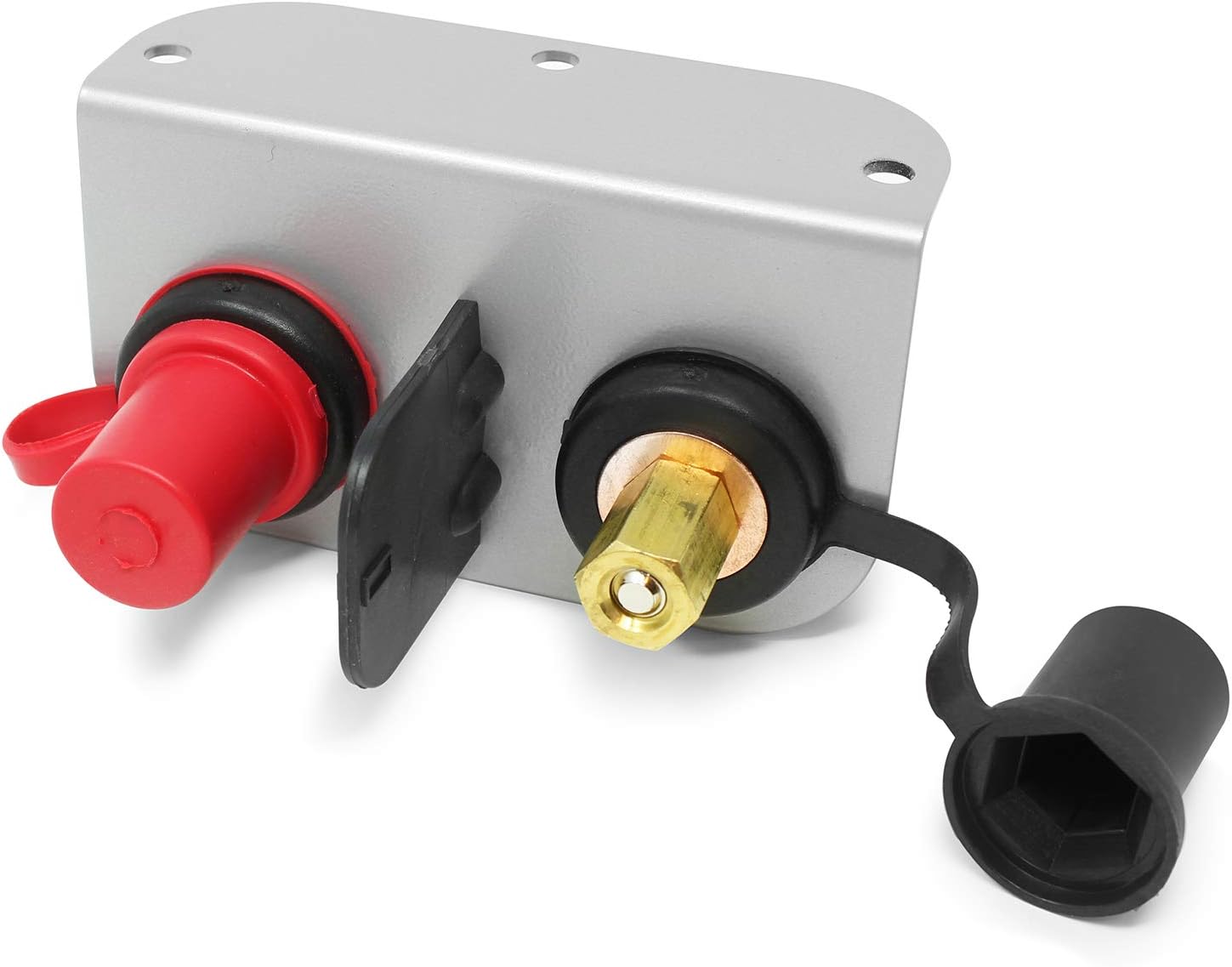 Heavy Duty Remote Battery Charging and Jumper Terminals with Mounting Bracket, Made in the USA Pack of 2