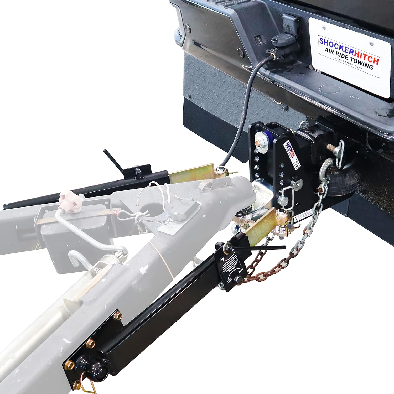 Shocker HD Max Black Air Hitch & Sway Control Towing Kit, Fits 3