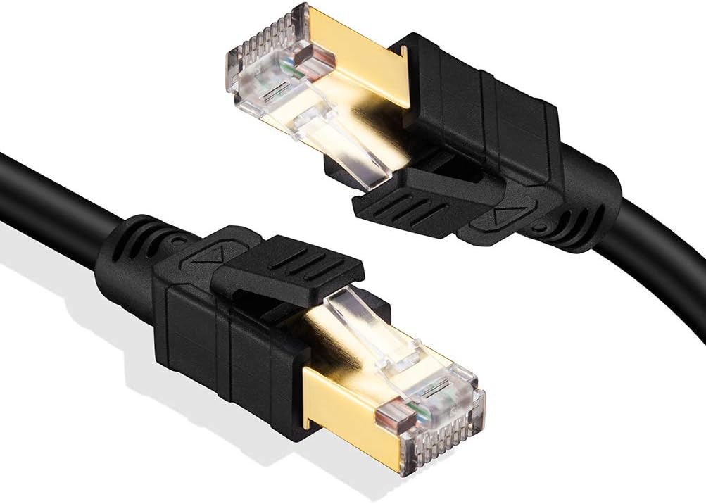 Cat 8 Ethernet Cable 250 ft, AntKeet Cat8 LAN Network Cable 40Gbps 2000Mhz High Speed Gigabit Professional Premium SFTP in Wall Waterproof Direct Burial Internet Cable 250ft Pack of 2