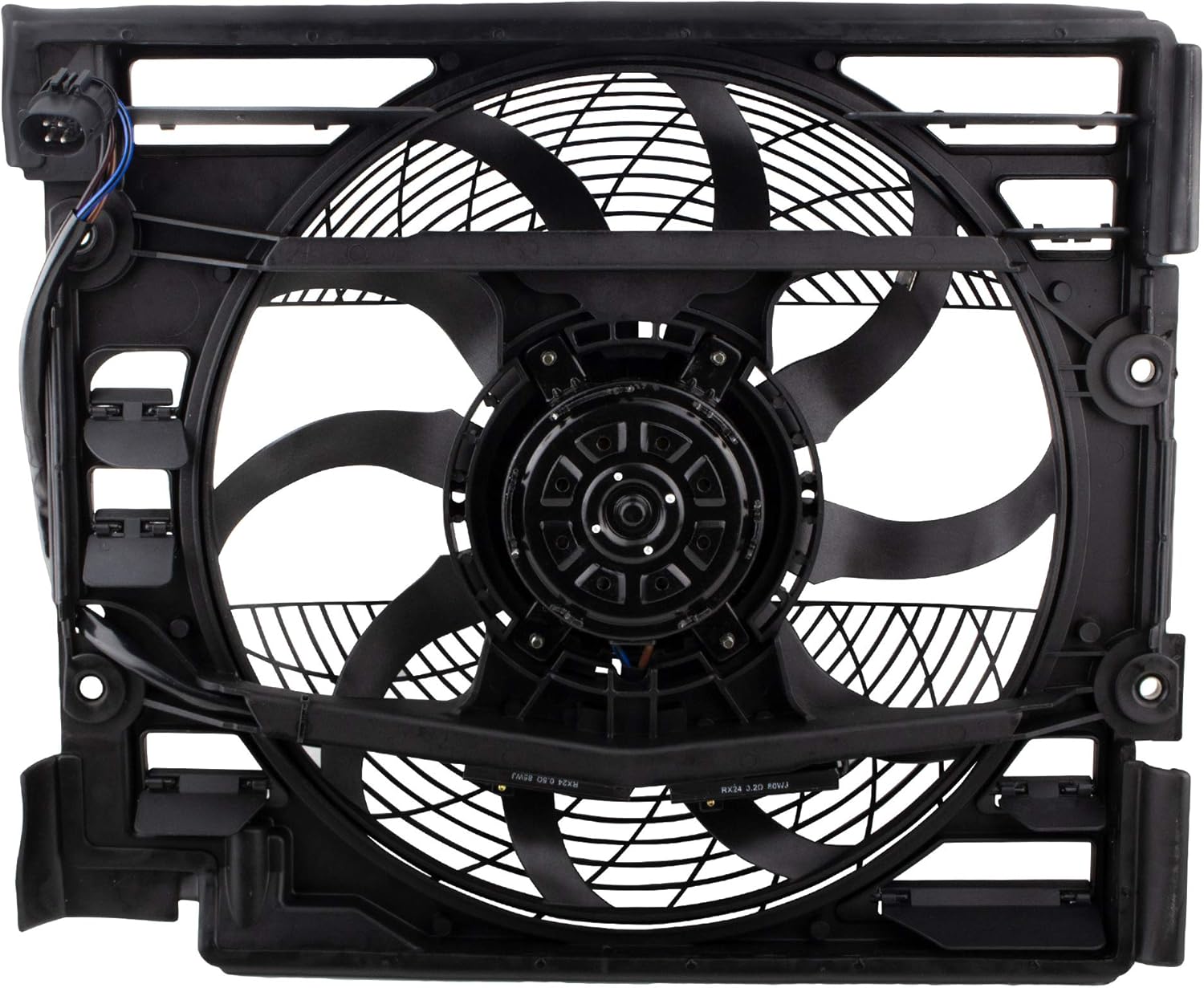 BOXI Condenser Cooling Fan Assembly for B-M-W 5Series E39 1997-1998 B-M-W 528i 2.8L / 1997-1998 B-M-W 540i 4.4L (Replaces 64548380780 621204 BM3113110)