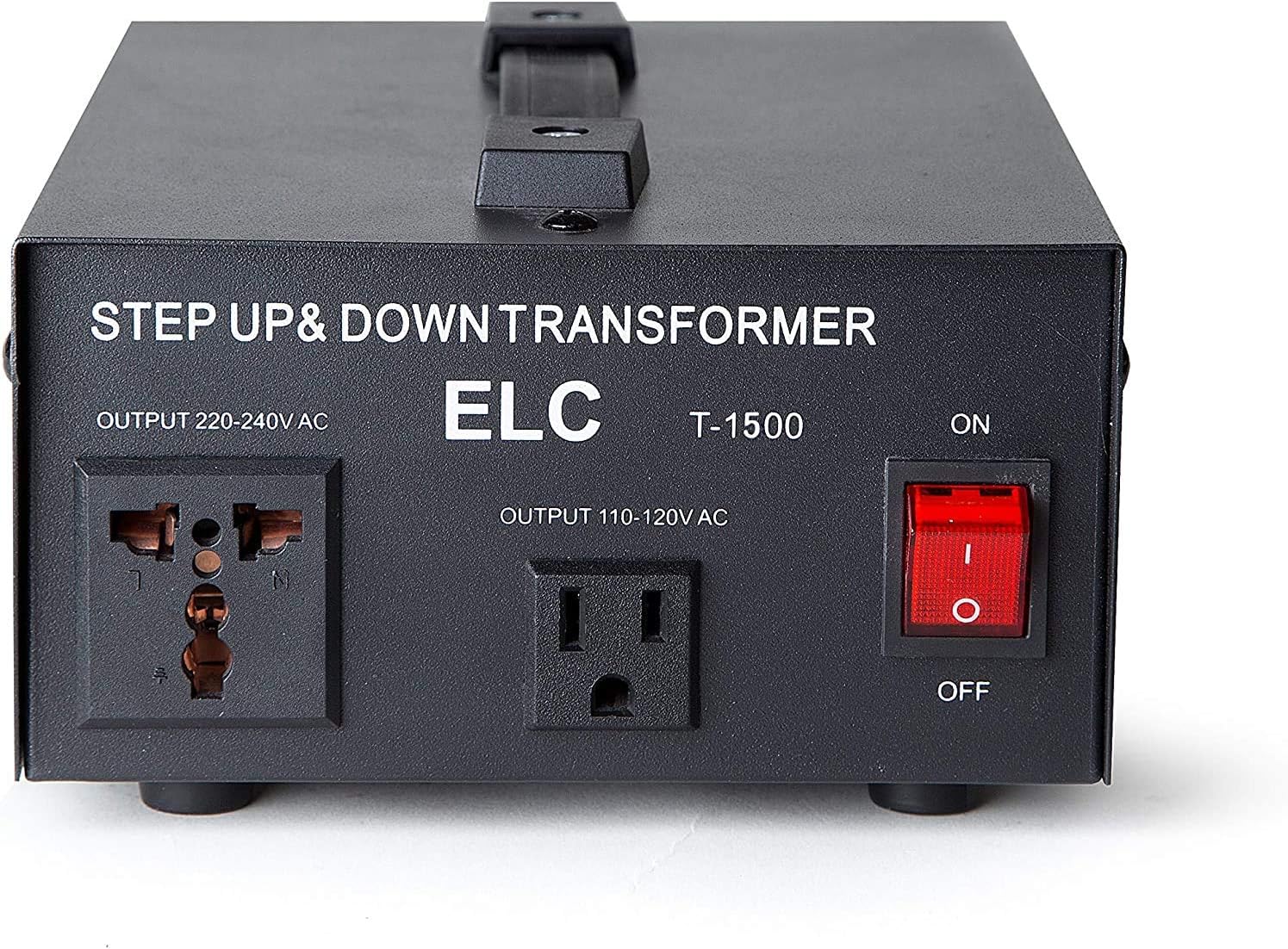 ELC T-3000UD T-3000+ 3000-Watt Voltage Converter Transformer - Step Up/Down - 110V/220V - Circuit Breaker Protection Heavy Duty [3-Years Warranty]