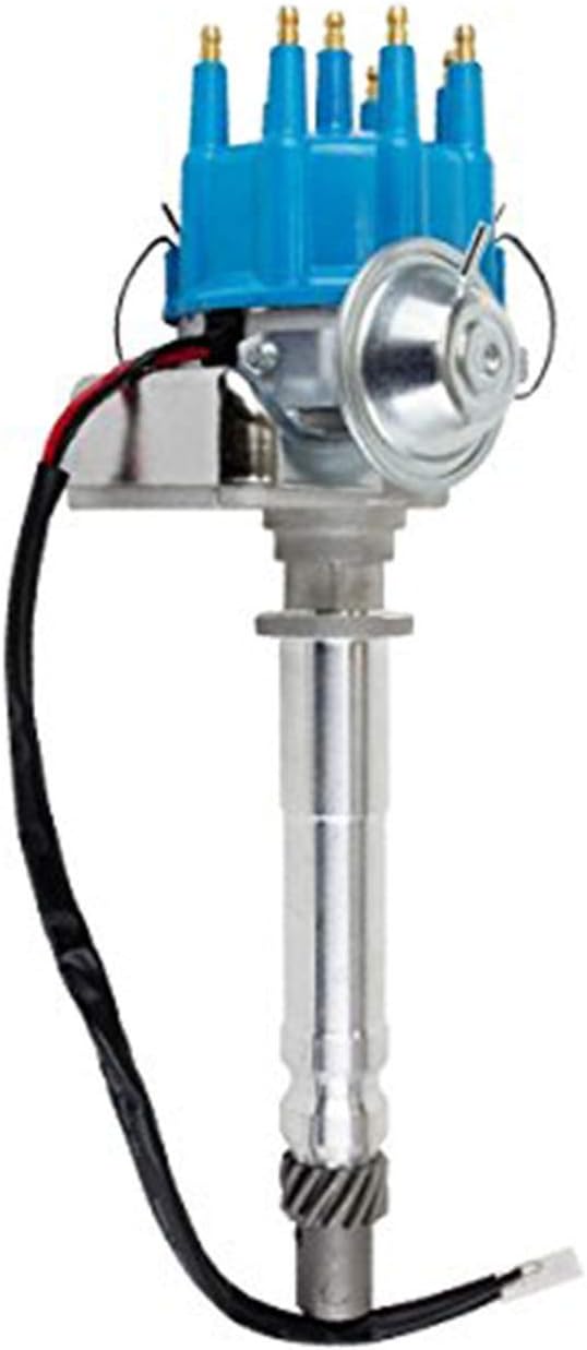 A-Team Performance - R2R Ready 2 Run Complete Distributor - Compatible with Chevrolet GM Small Block Big Block Chevy SBC BBC 283 305 307 327 350 400 396 427 454 Two-Wire Installation Blue Cap