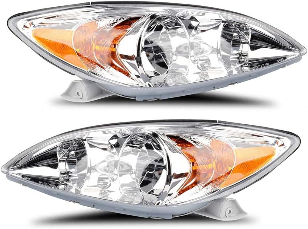 KarParts360: For 2002 2003 2004 Toyota Camry Headlight Assembly Pair Driver and Passenger Side w/Bulbs For TO2502138 TO2503138