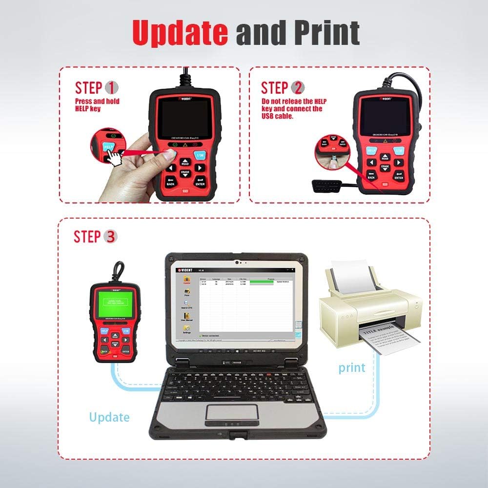 Vident iEasy310 Enhanced OBD2 Scanner Professional OBDII Code Reader Engine Fault Scan Tool Pack of 2