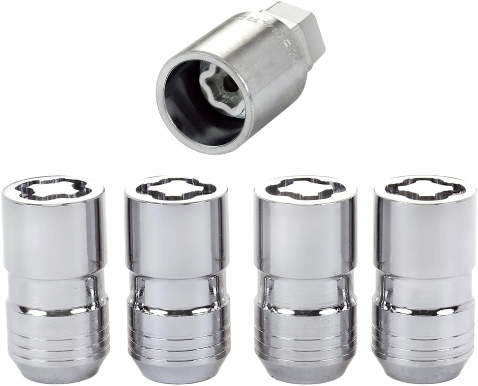 McGard Wheel Lock Nut Set Compatible With Toyota Sequoia 2008-2020 | 4 Pack | Cone Seat | M14 x 1.5 | 21mm & 22mm Dual Hex | 1.639in. Length | Chrome Pack of 2