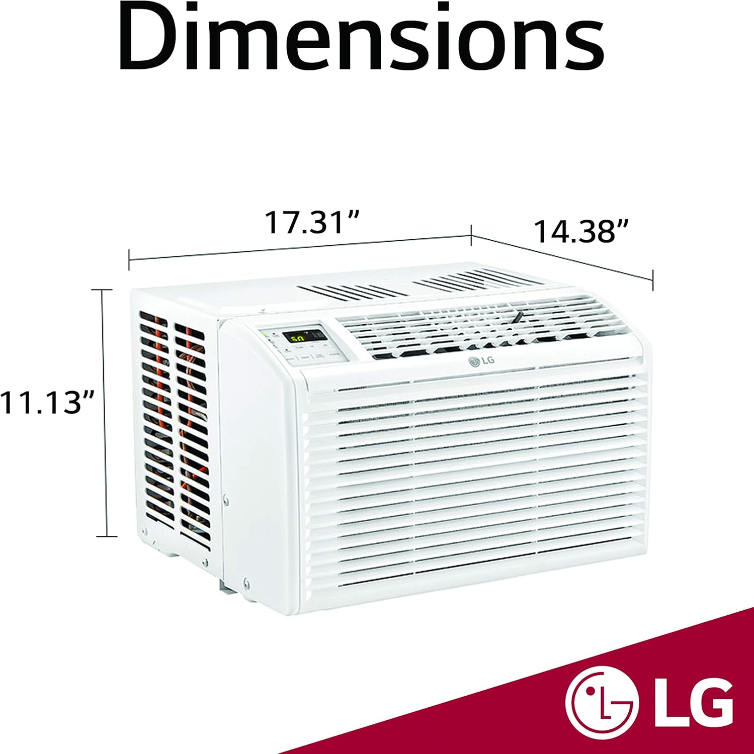 LG 6,000 BTU 115V Window Air Conditioner with Remote Control, 6000, White